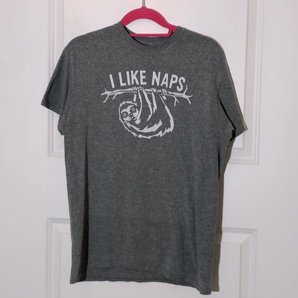 Sloth I Like Naps Tee Large